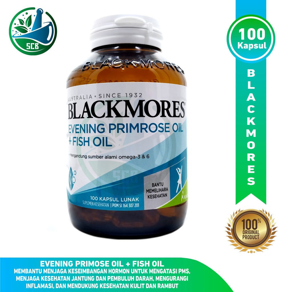 Blackmores Evening Primrose Oil + Fish Oil - Isi 100 Kapsul