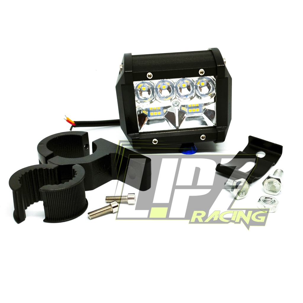 PAKET LAMPU TEMBAK LED + BRACKED JEPIT LAMPU TEMBAK LED MODEL PROJECTEO BODY FULL ALUMINIUM