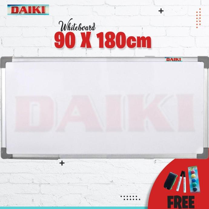 

Whiteboard / Papan Tulis Magnetic DAIKI Uk 90x180 cm