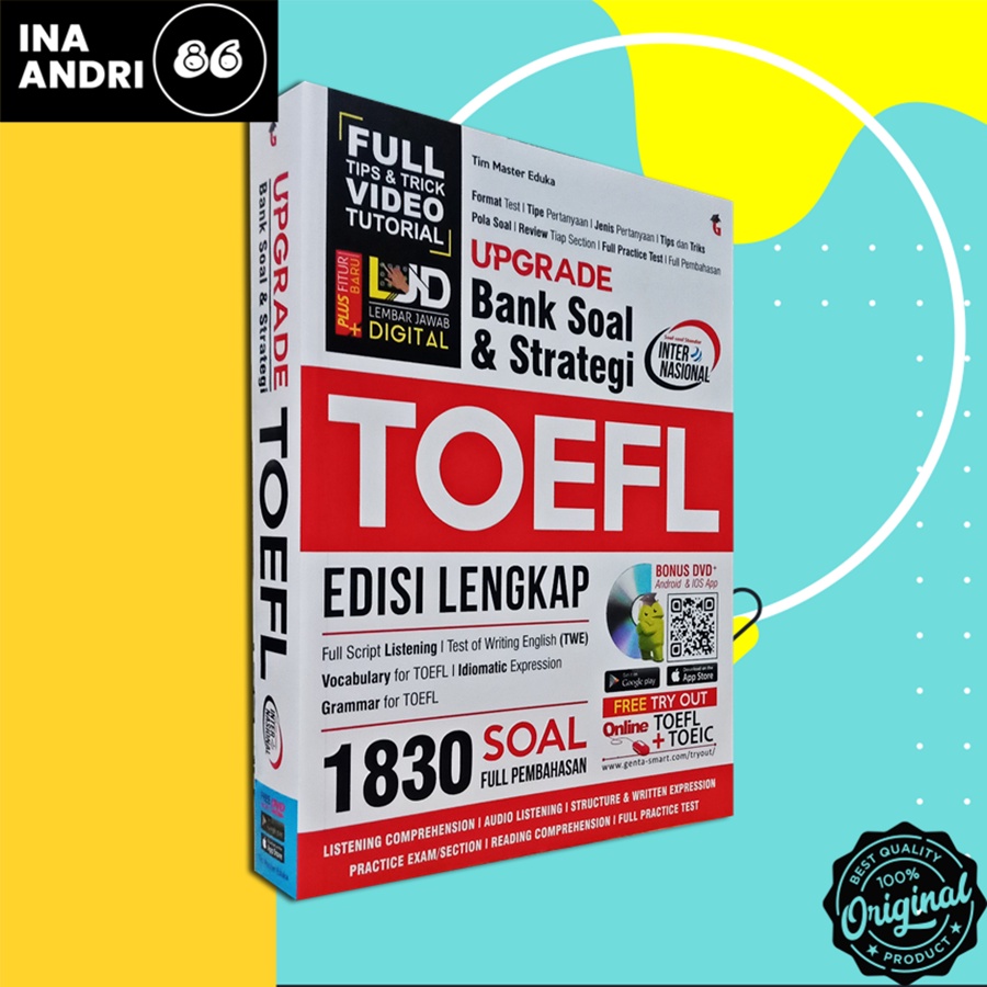

BUKU TES TOEFL TOEIC UPGRADE BANK SOAL STRATEGI TOEFL