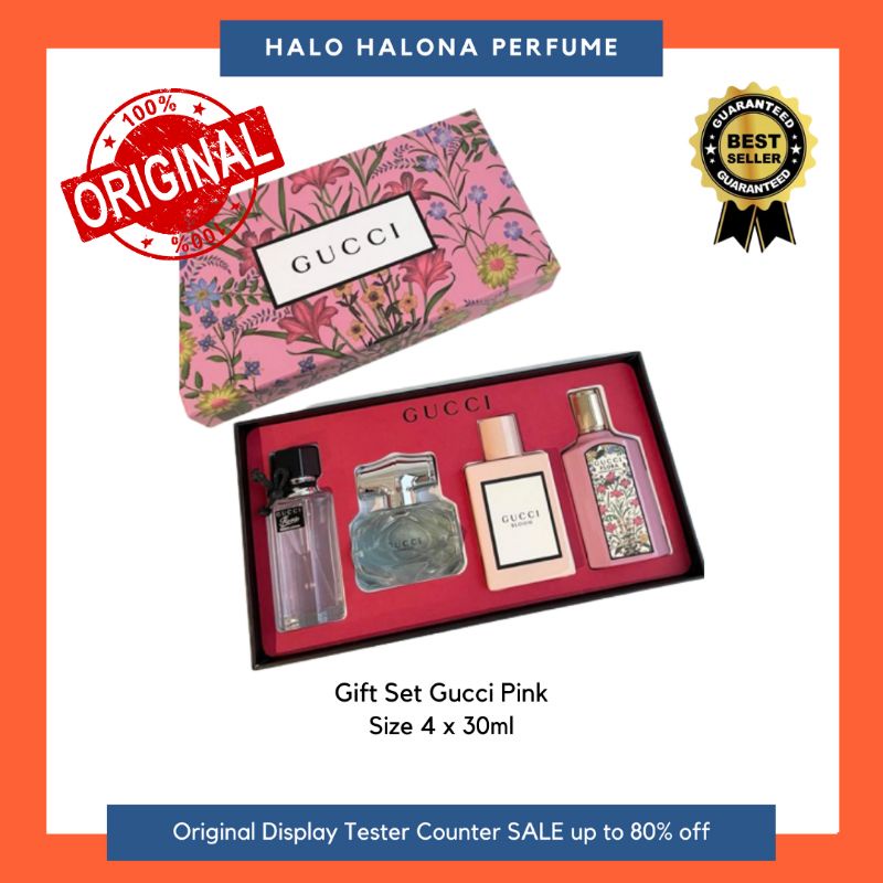 Gift Set Gucci Series 4x30ml Box Segel Parfum Original Authentic Tester Display Counter