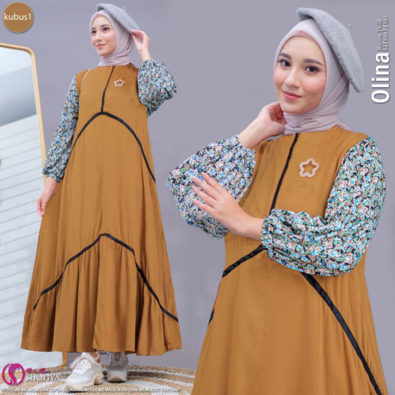 [BARU] OLINA DRESS BY SHOFIYA BAJU MUSLIM WANITA KEKINIAN