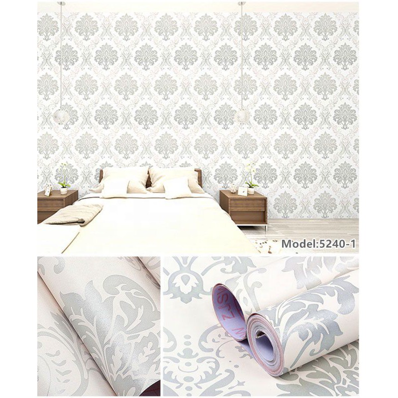 Wallpaper murah motif batek krem