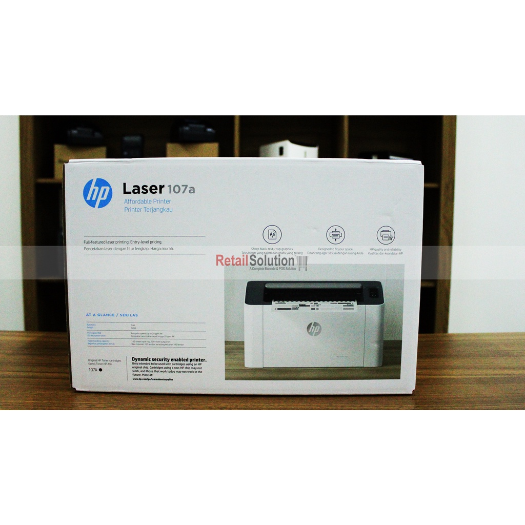 Printer Laser Jet USB Monochrome Hitam Putih - HP LaserJet 107A / 107-A