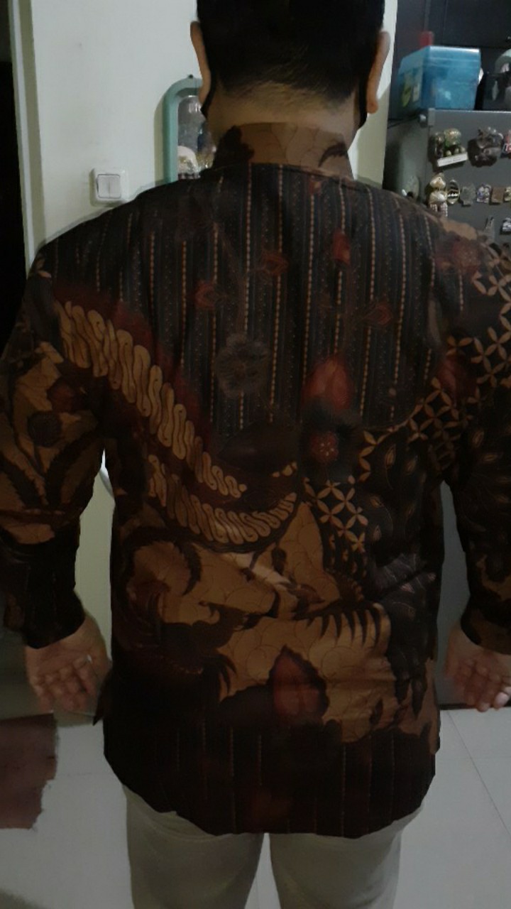 Kemeja Batik Prabu Bahan Katun Baturaden Reguler Fit A086