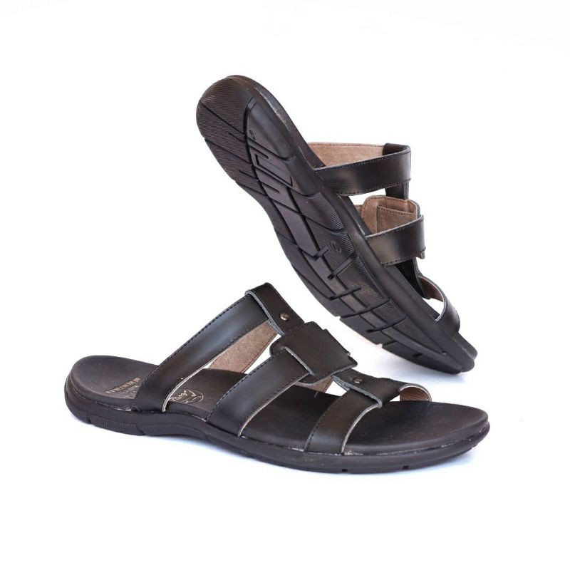 [COD] SANDAL KULIT PRIA 05 CEVANY BLACK BROWN TAN KULIT SAPI ASLI ORIGINAL