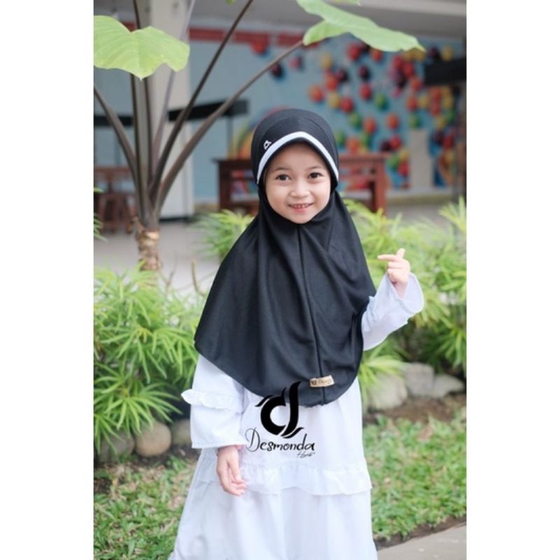 Kerudung AYUKA LIST SD SMP SMA anak instant Ori By Desmonda Hijab Premium 3th - 6 tahun terbaru | jilbab lucu bayi Perempuan sekolah instan tk 4 - 5 thn | hijab Tanggung baby sd bahan jersey lembut adem |Fashion