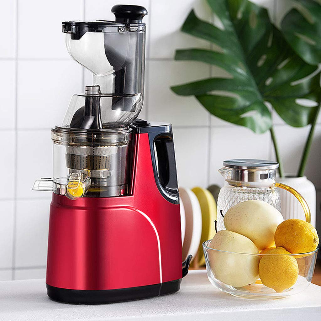 Slow Juicer Extractor RPM 65, Cold Press Juicer untuk Sayuran dan Buah, 95% Hasil Jus Cold Press Juicer Extractor dengan Motor Tenang &amp; Fungsi Mundur, Bebas BPA