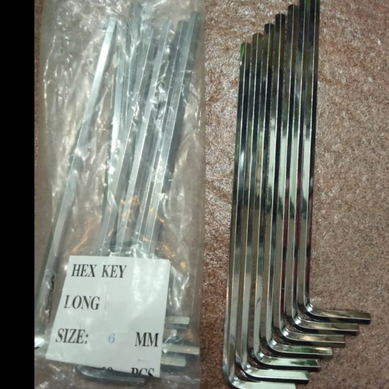 TEKIRO ECERAN Kunci L PANJANG 6MM Hex key long size 6MM ORIGINAL (harga per biji)