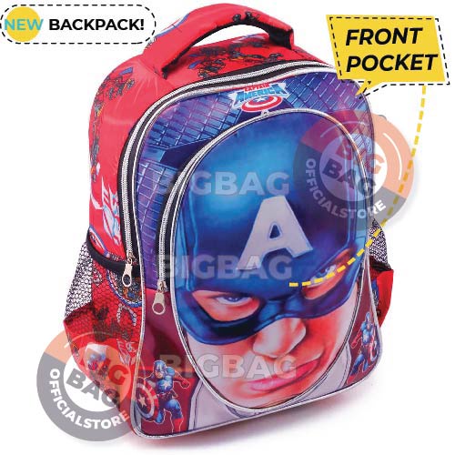 RTM - Tas Ransel Anak Laki Laki Karakter - FACE UP BOBOIBOI - MERAH -  School Bag Tas Sekolah Anak - Tas Anak Sekolah Tas Anak Kecil Tas Anak SD Tas Anak TK Promo Diskon Termurah Terlaris Terbaru Best Seller