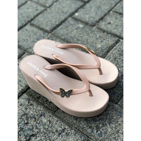 SANDAL JEPIT WEDGES JUICY COUTURE Butterfly Kupu-kupu