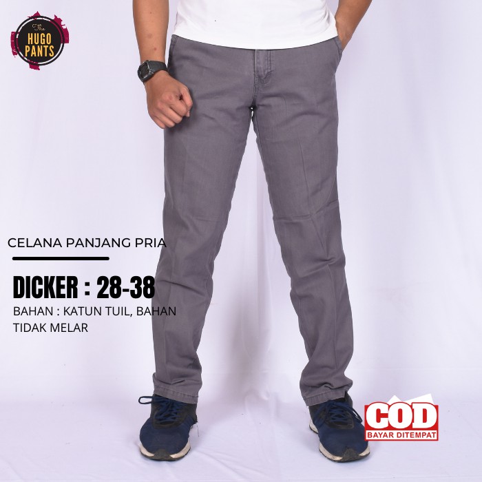 CELANA PANJANG PRIA SLIM FIT JUMBO BAHAN KATUN FORMAL FASHION PRIA