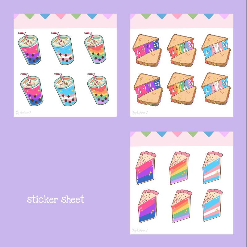 

sticker sheet murah lucu AESTHETIC Tumblr
