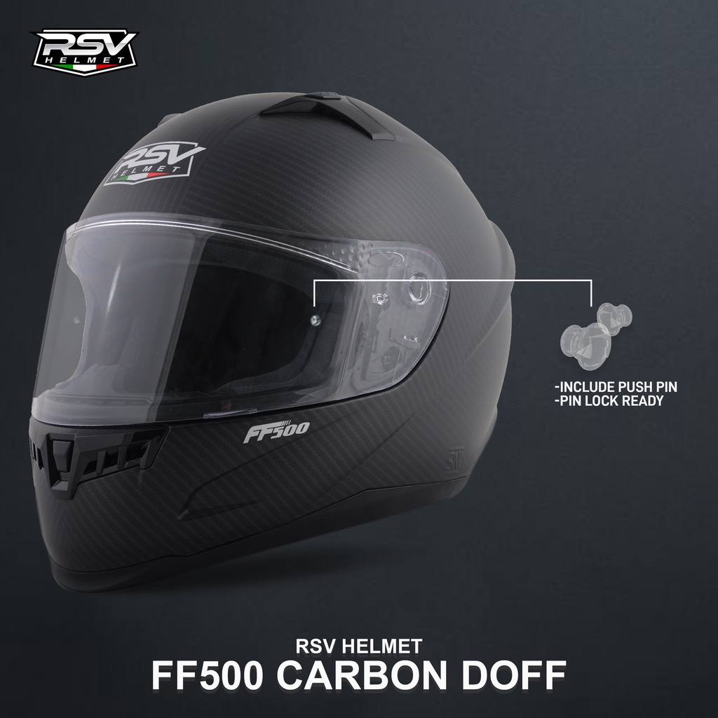 Helm Fullface RSV FF500 Carbon Doff