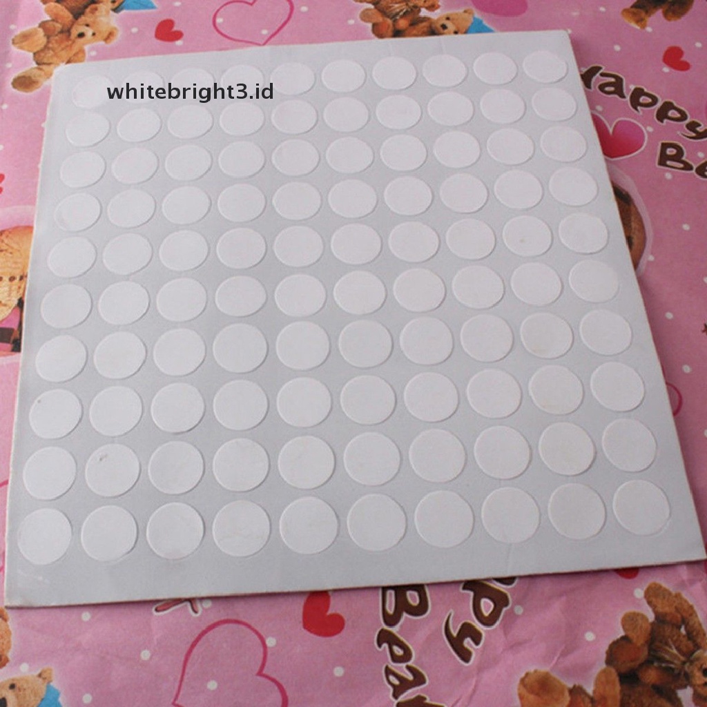 (whitebright3.id) 100pcs Stiker Bulat Untuk Membuat Amplop / Balon