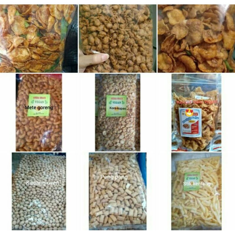

Aneka Snack | Cemilan Vegetarian | Vegan (250gr)