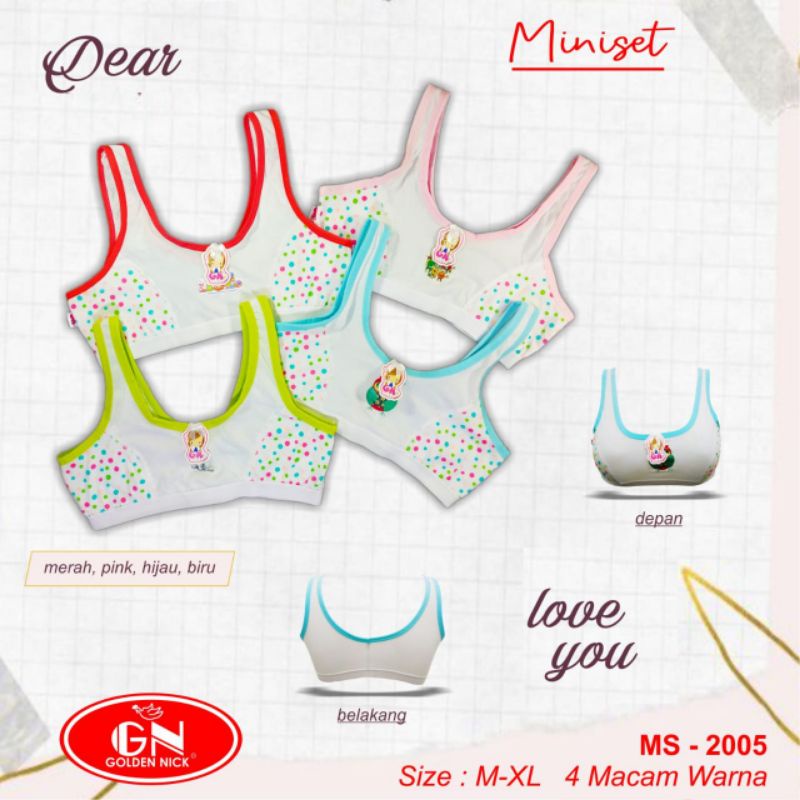 Bra Miniset Katun strech GN Golden nick Best Seller