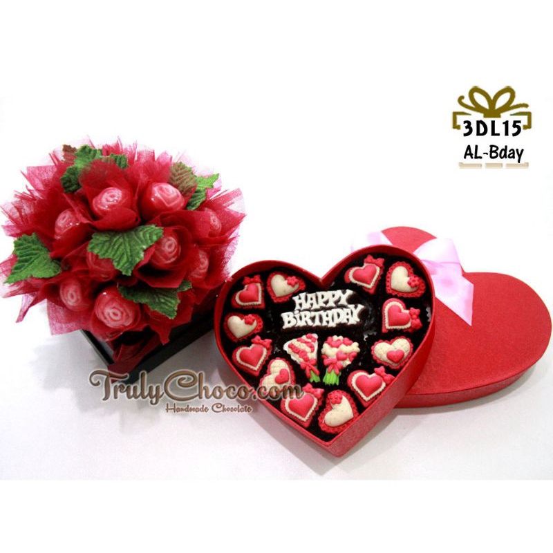 

Trulychoco - Kado Ulangtahun Buket Bunga dan Cokelat Love untuk kekasih