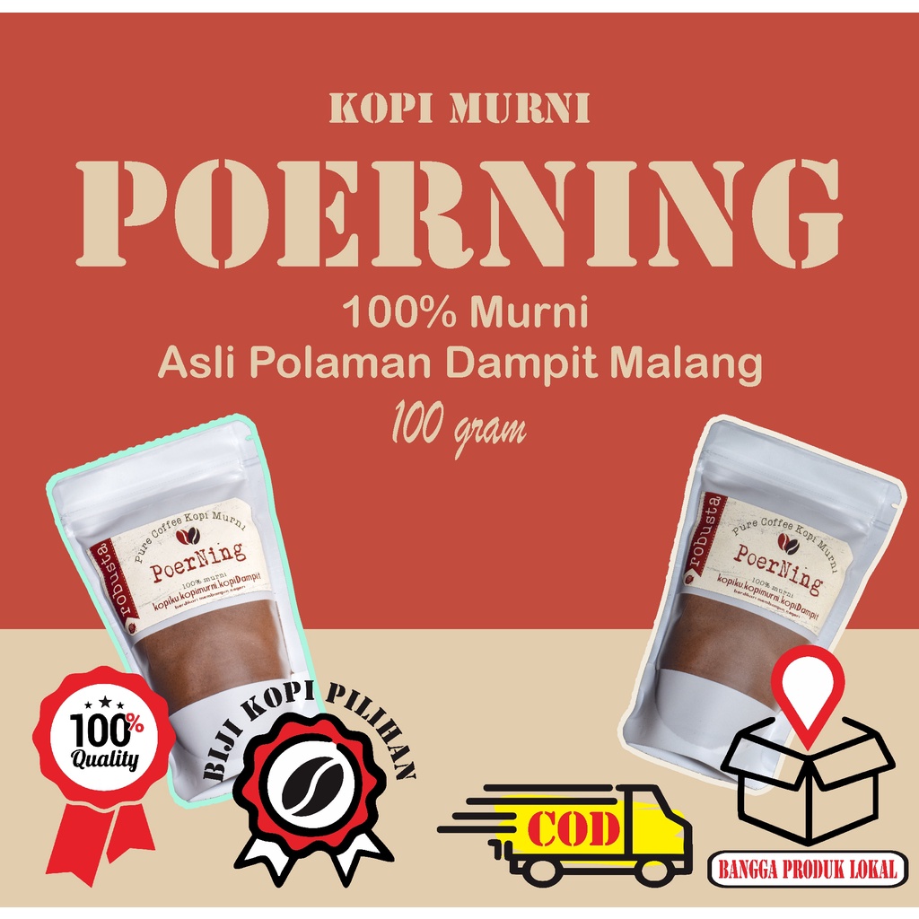 

Kopi Robusta Giling Bubuk 100%Murni Dampit Malang Java Coffee Oven Roasting Bisa Bayar Di Tempat/COD