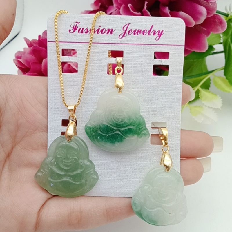 Kalung liontin giok lapis emas terbaru