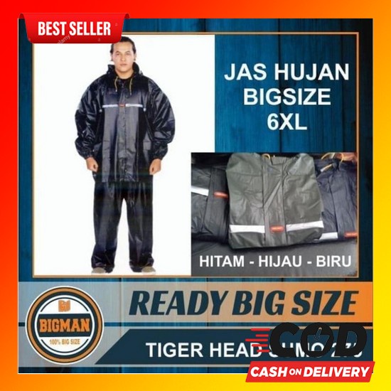 Jas Hujan Jumbo Plevia Bigmax 1817 Jaket Celana Dewasa Pria Wanita / Raincoat Mantel Hujan Xxxl Big 
