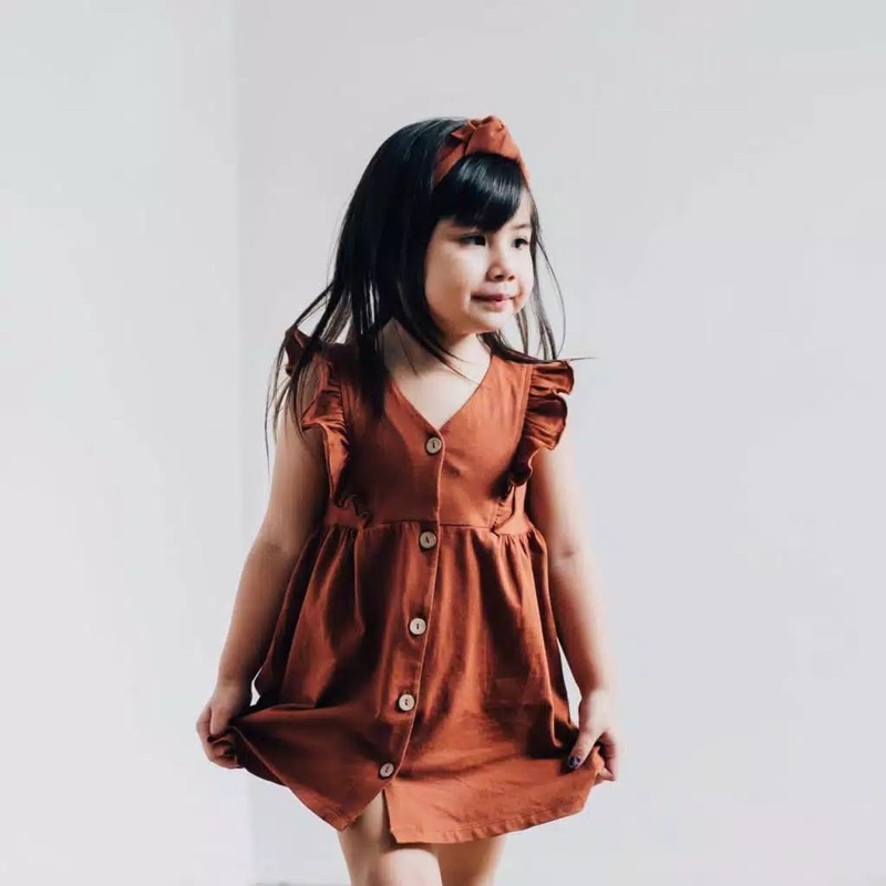 Bohopanna Febe Dress Anak size 0-8Y / Dress anak Perempuan Lucu Bahan Katun Adem Lembut - Boho Baby