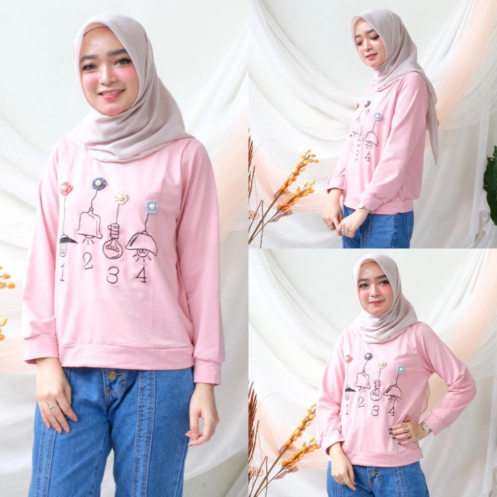 Ready Kaos Bordir terbaru Yp 6282 bahan Baby terry import  