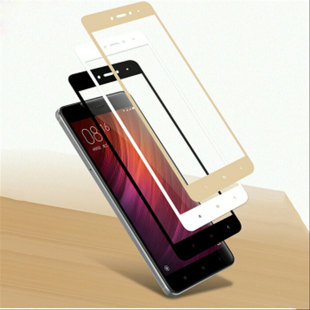 H8 Tempered Glass 3D Xiaomi Redmi Note 4X Tempered Glass Full Layar Full Cover Full Glue