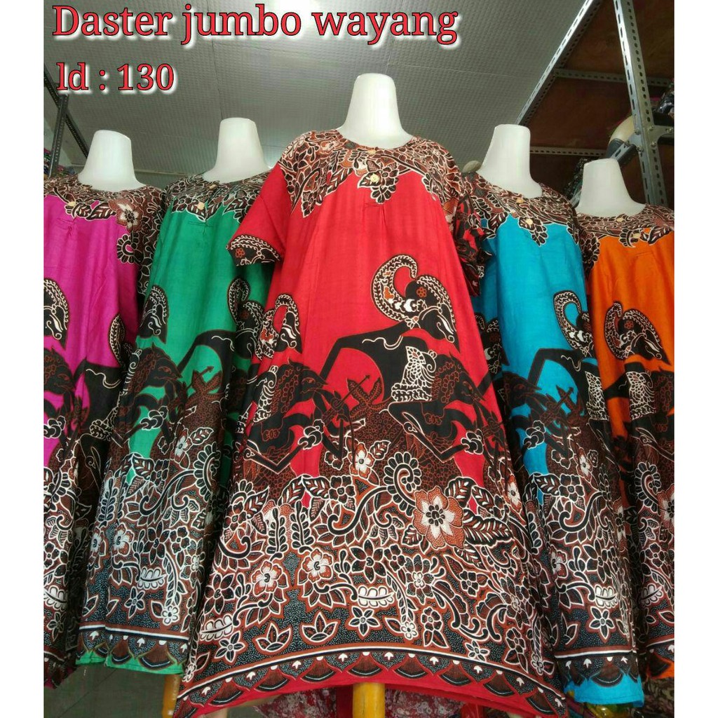 DASTER JUMBO LD 130 MOTIF WAYANG KULIT RAYON ADEM MURAH VIRAL MODEL KEKINIAN TERBARU