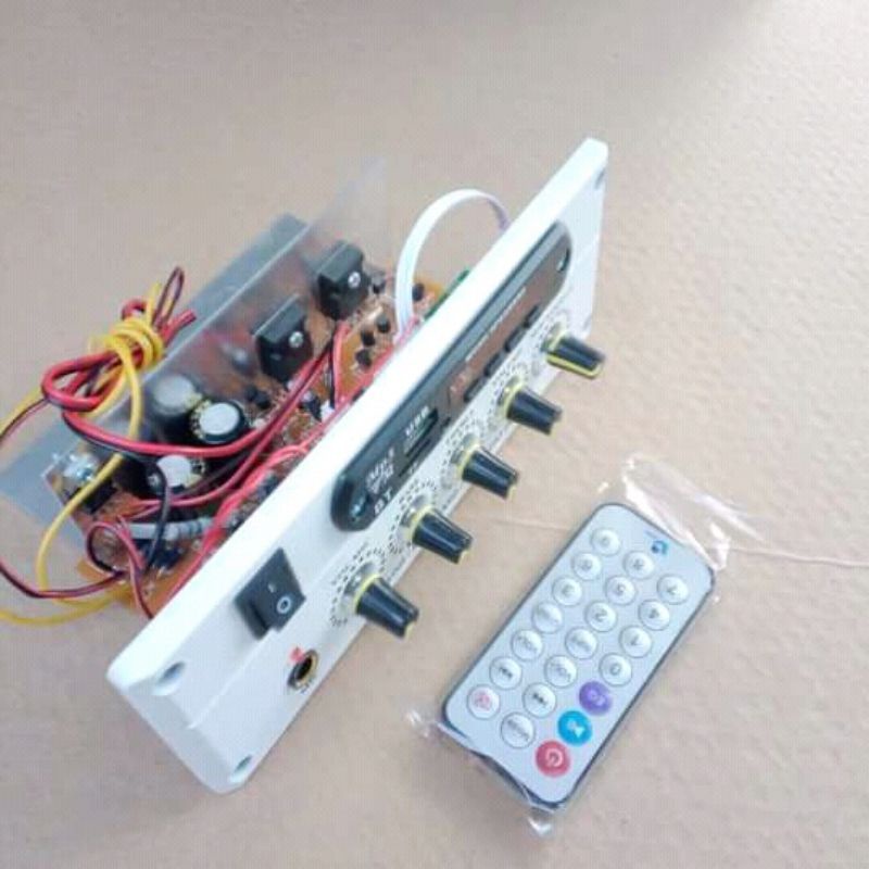 Kit amplifier speaker aktif mono filter subwoofer 150 watt + mp3 bluthoot dan fm radio