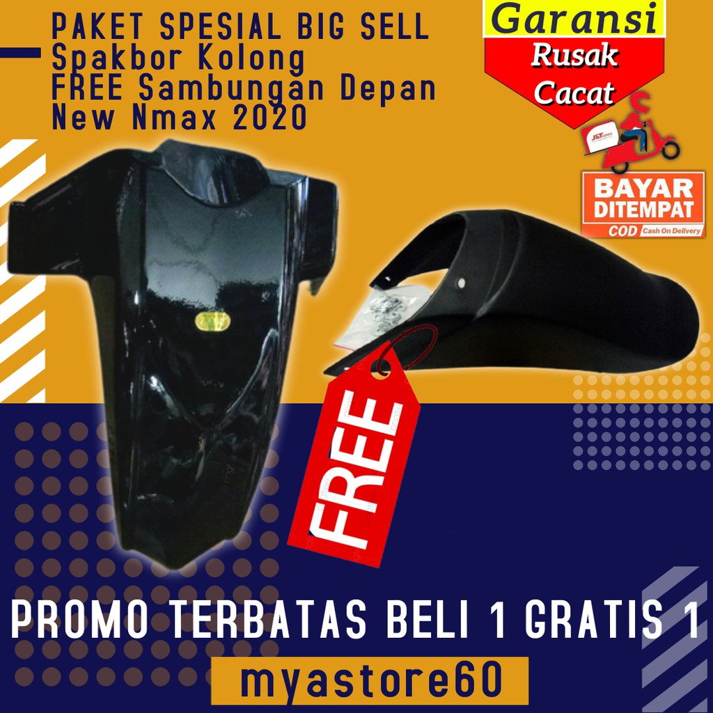 PAKET SPESIAL BIG SELL Spakbor Kolong Cembung  FREE Sambungan Depan Spakbor New Nmax 2020