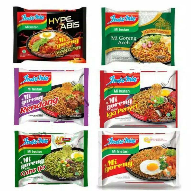 

Indomie Goreng 85gr Ayam Geprek Hype, Rendang, Iga Penyet, Aceh, Rica - Rica, Mieghetti