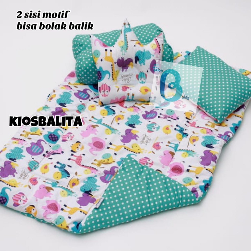 FREE BANTAL MENYUSUI ARM PILLOW!! Baby Bed Set Bedcover Selimut Bantal Bayi Cover Alas Tidur Baby