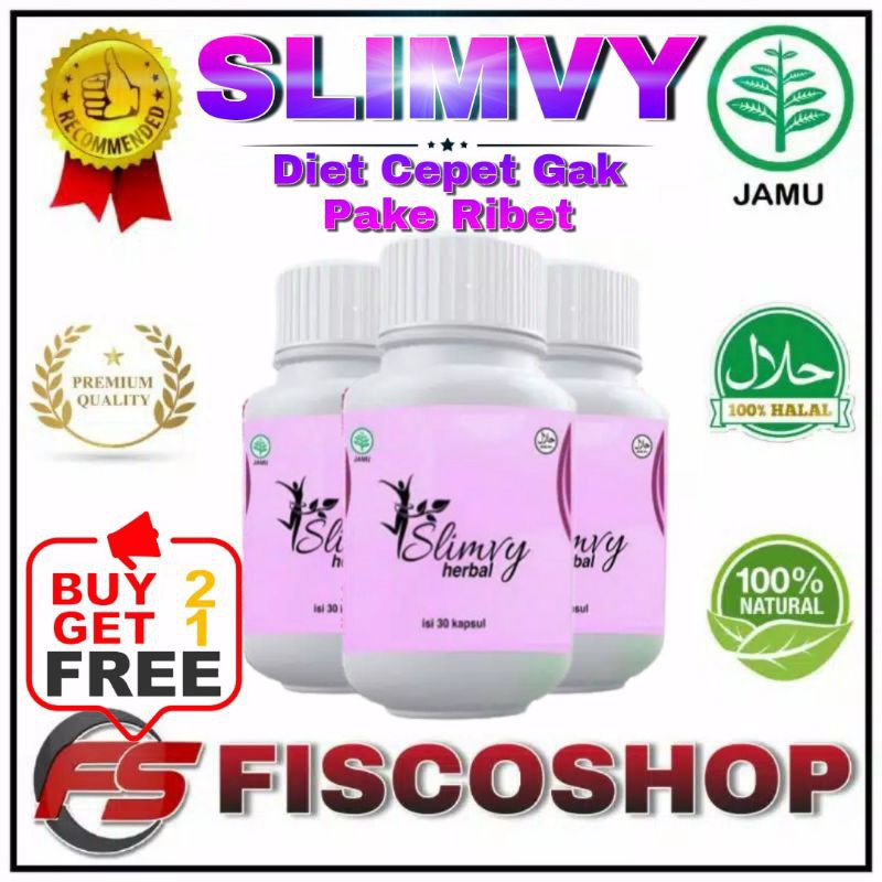 [ORIGINAL] SLIMVY HERBAL Pelangsing Badan Herbal 30 Capsul