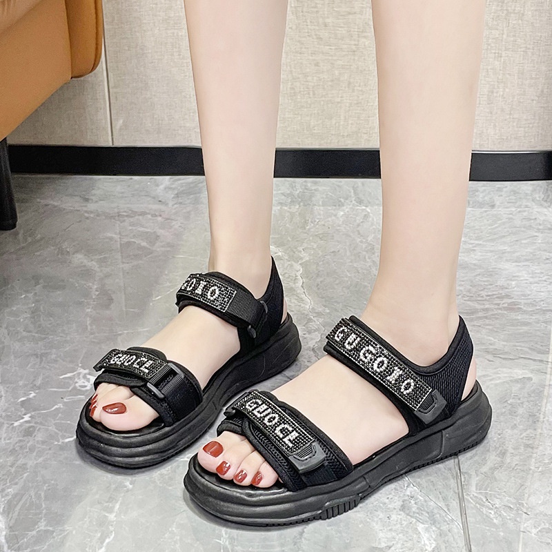 Free Box Sandal NS C522 Sandal Gunung Wedges Wanita Import Termurah Sepatu Wedges Wanita terlaris