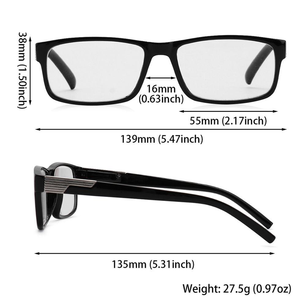 Kacamata Baca Presbyopia Hd Anti Radiasi Bingkai Persegi Panjang Aneka Warna