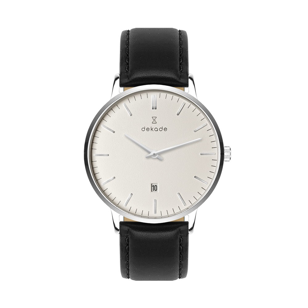 Jam Tangan Pria Wanita Dekade Time Metropolis White - Leather