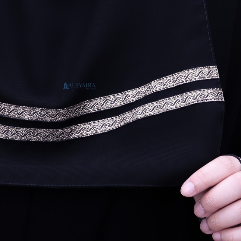 cadar niqop poni kancing stipe plat mewah Alsyahra exclusive