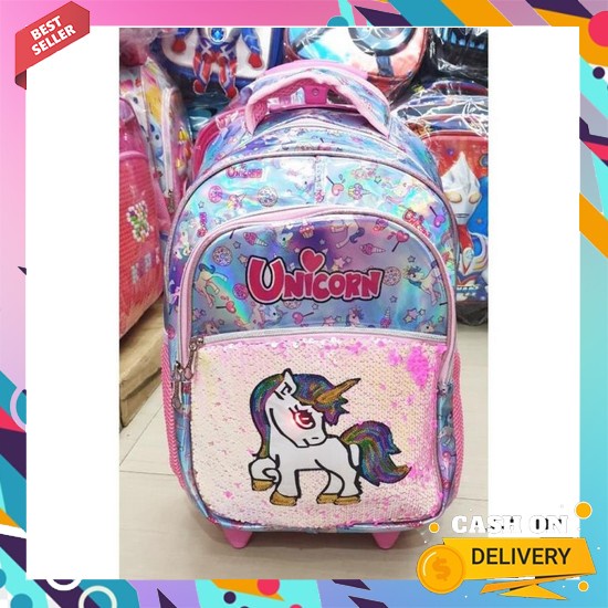 Tas Troli Anak Tas Dorong Anak Laki Laki Tas Anak Sd Tas Ransel Anak Roblok Dan Dua Packing Promo Tr