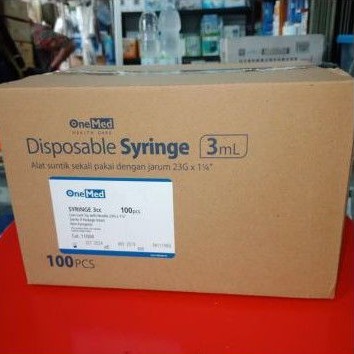 Spuit 3 CC Onemed/Spuid 3 CC OM/Jarum Suntik 3 CC/Disposible/Needle