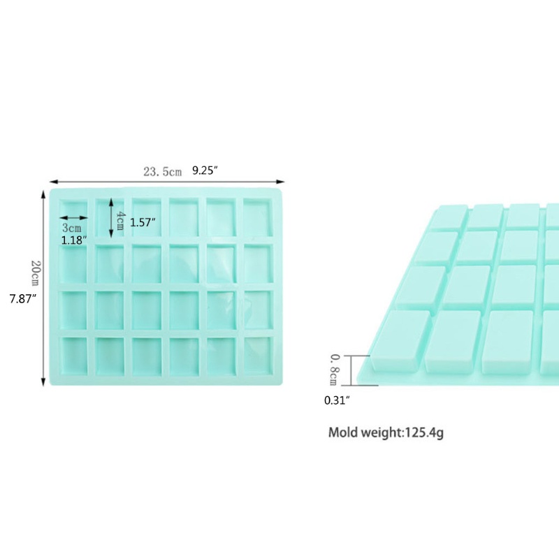 Siy Cetakan Es Batucokelatfondant Bahan Silikon Bentuk Persegi Panjang 24 Lubang Untuk Dapur
