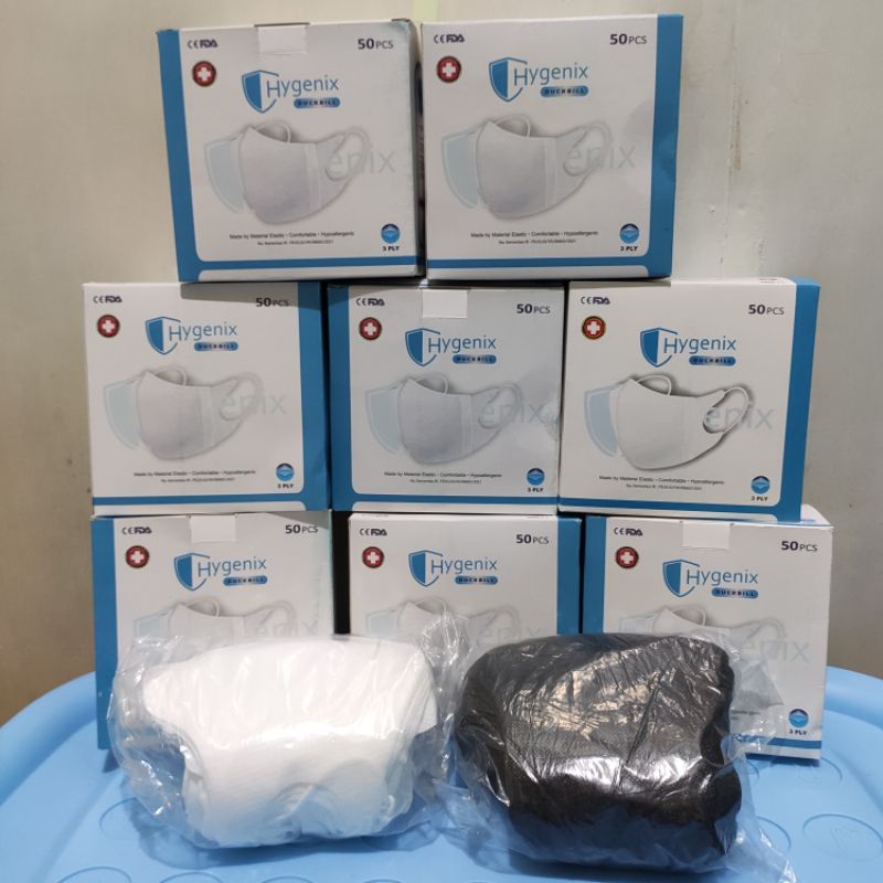 masker duckbill Hygenix 3ply isi 50pcs