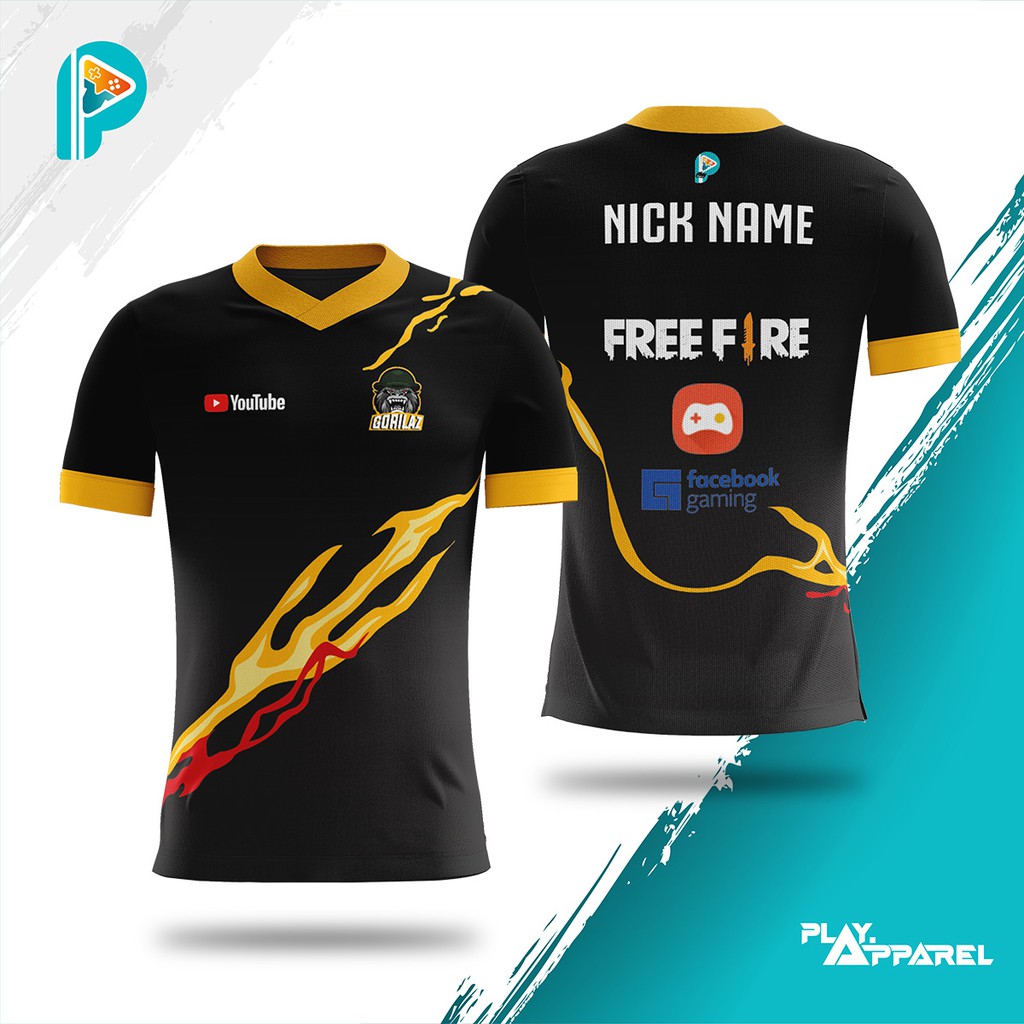 BISA COD Kaos Esport 2021, Baju Onic Esports Free Fire, Pakai Logo Team Sendiri