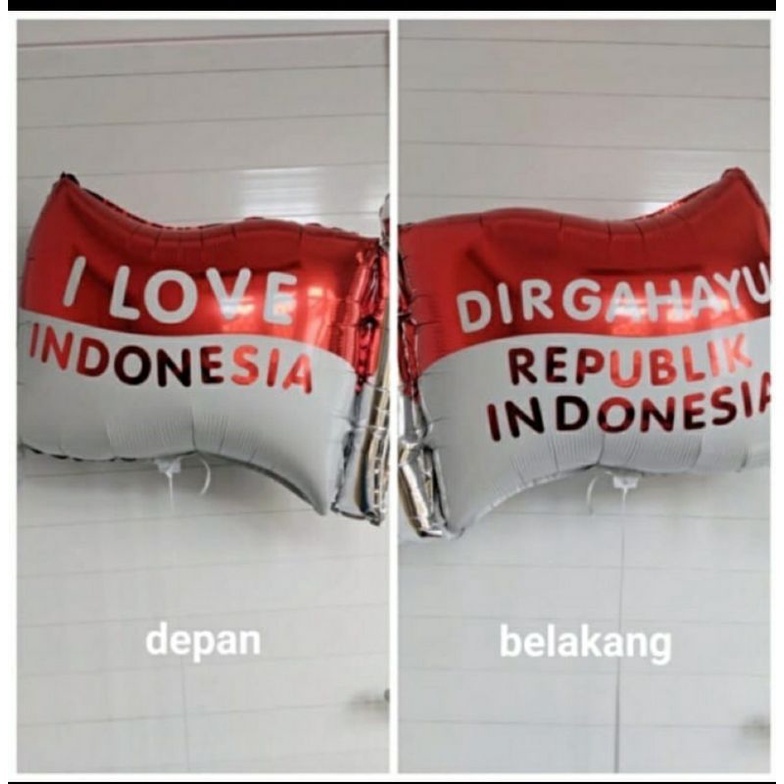 Balon Foil Bendera Merah Putih uk60cm