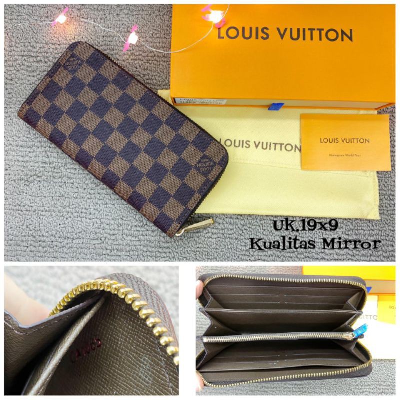 Dompet Kulit LV  Panjang Pria / Wanita Import mirror quality