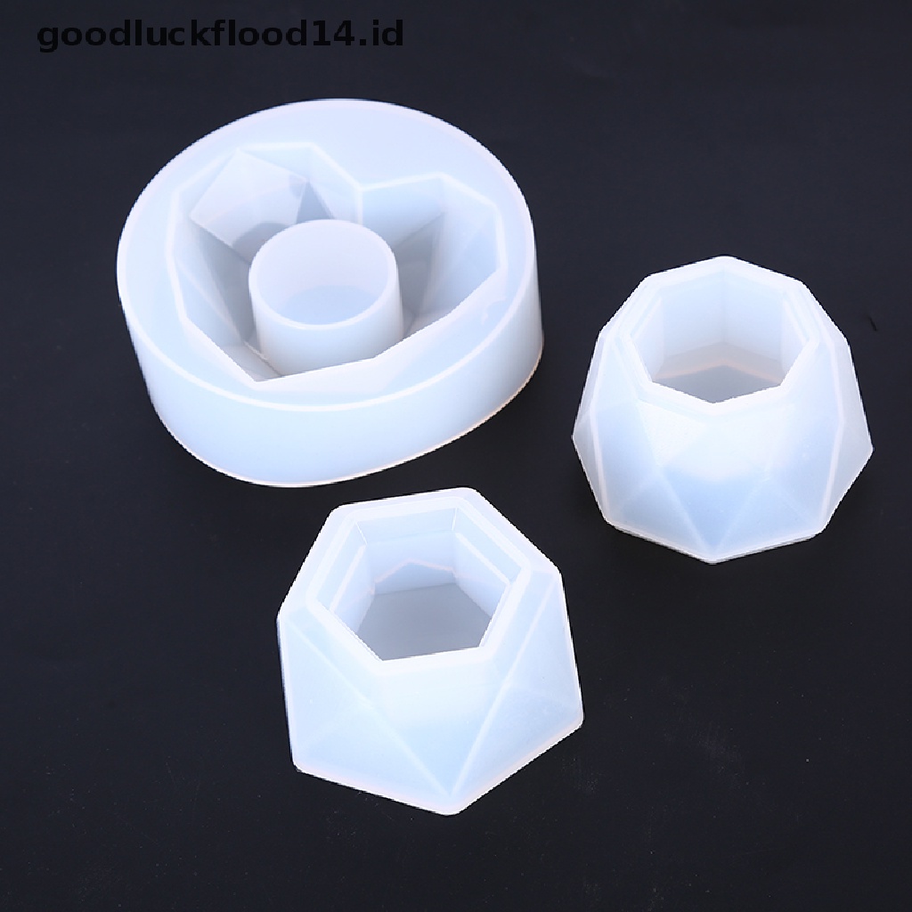 [OOID] Plant Flower Pot Silicone Mold Epoxy Resin DIY Candle Holder Mould Jewelry Tools ID