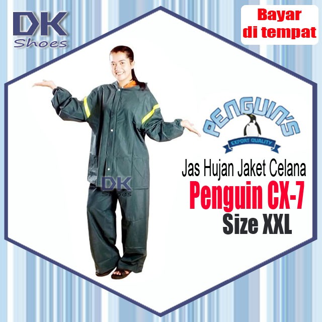 Jas Hujan Penguin's CX-7 XXL / Jas Hujan Jaket Celana / Jas Hujan PVC / Jas Hujan Tebal