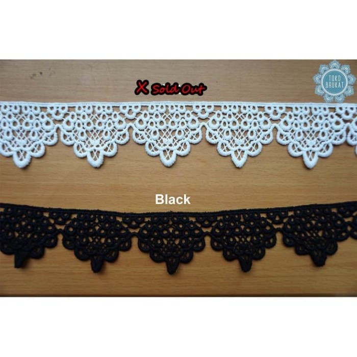 Kain Renda Bordir Giper - Bunga Kecil - 08014 (Lebar -/+ 5 cm)