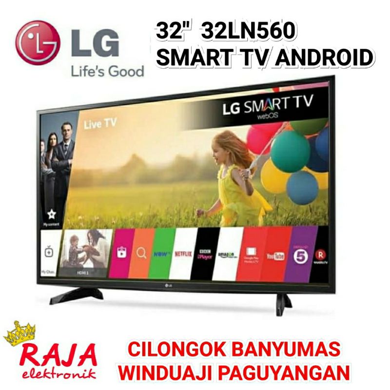 LED LG 32" 32LN560 ANDROID SMART TV TV LG 32INCH YOUTUBE WIFI LG LN560