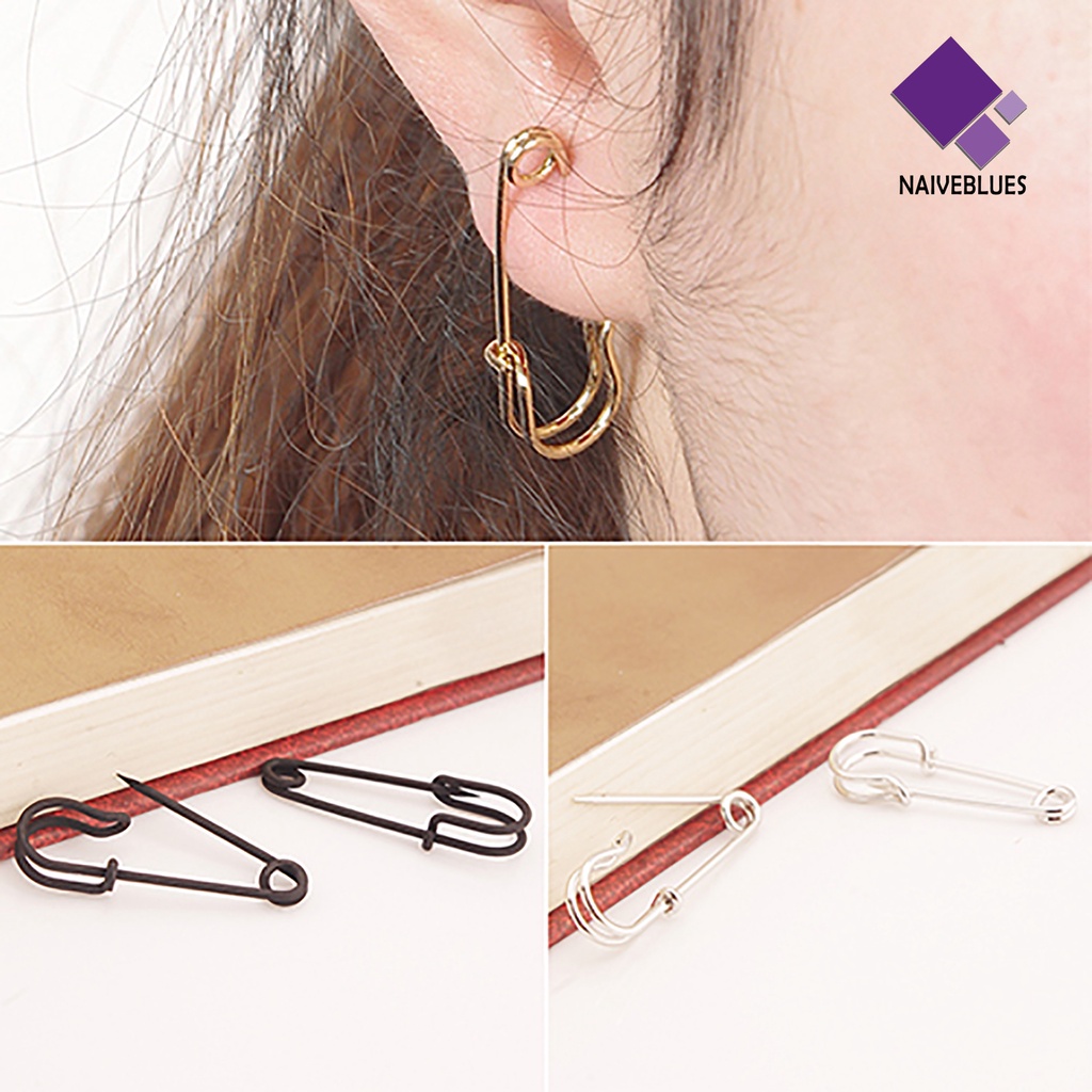 1 Pasang Anting Stud Bahan Tembaga Untuk Wanita